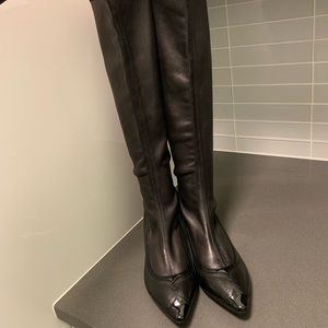 New Auth Bottega Veneta Leather Boots Black 39